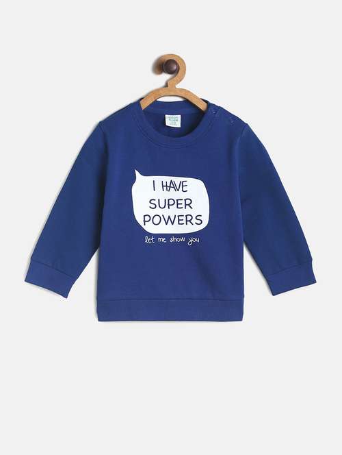 kids front print round neck sweatshirt - 21183305 -  Standard Image - 0
