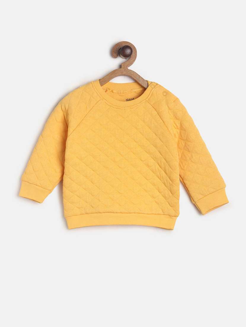 yellow cotton plain sweatshirt - 21183313 -  Zoom Image - 0