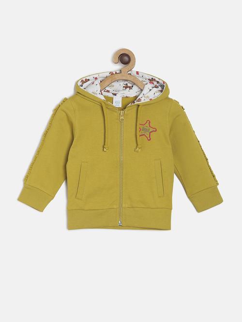 yellow cotton plain sweatshirt - 21183343 -  Standard Image - 0