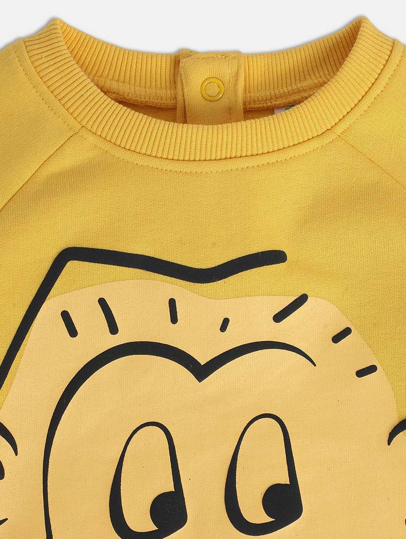 yellow polycotton front print sweatshirt - 21183498 - Standard Image - 3