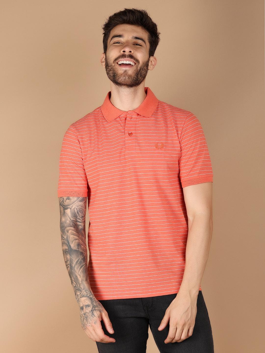 coral cotton front print tshirt - 21183672 -  Zoom Image - 0