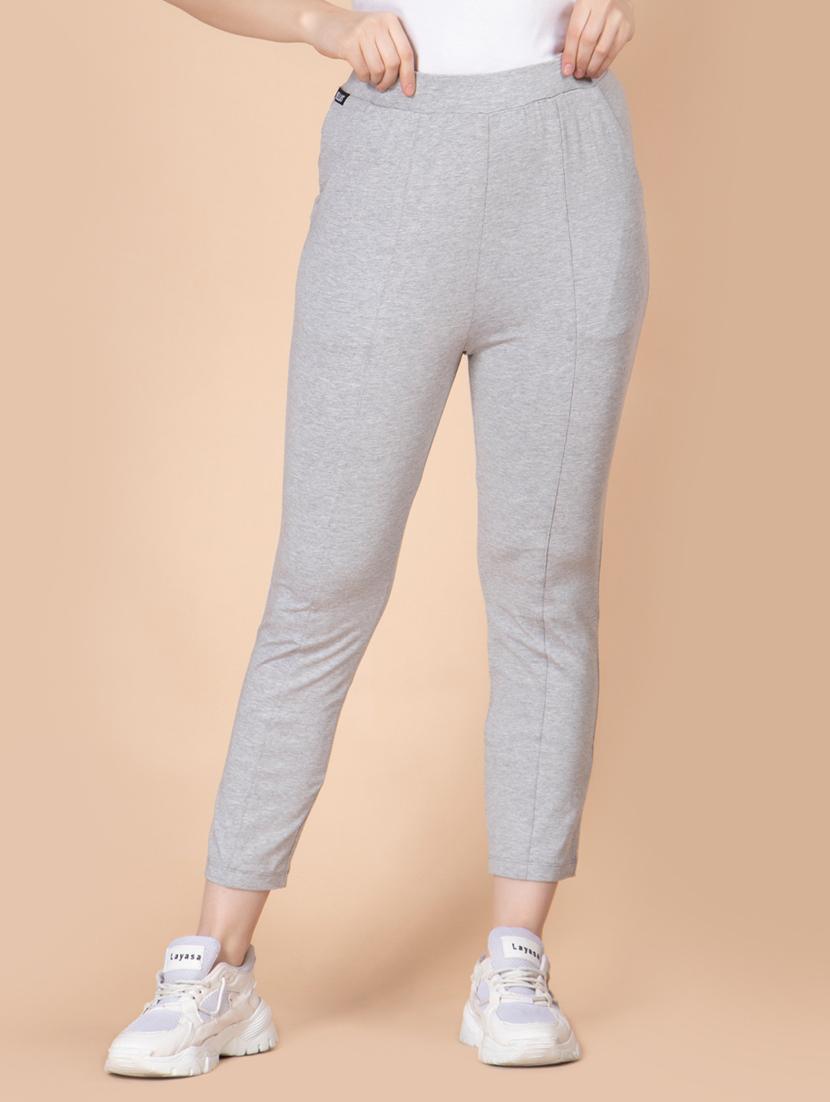 women solid high rise track pant - 21184286 - Zoom Image - 0