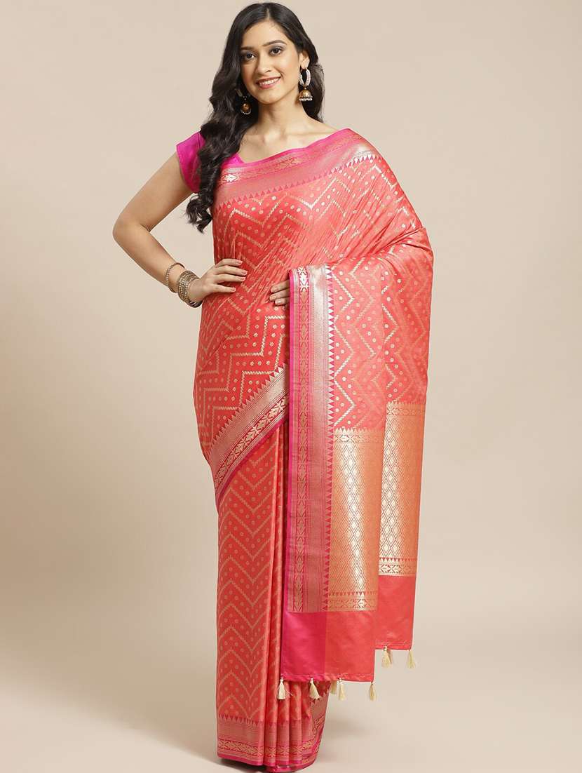 women self design bordered saree with blouse - 21185513 - Zoom Image - 0