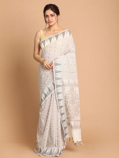 women handloom saree with blouse - 21185537 - Standard Image - 0