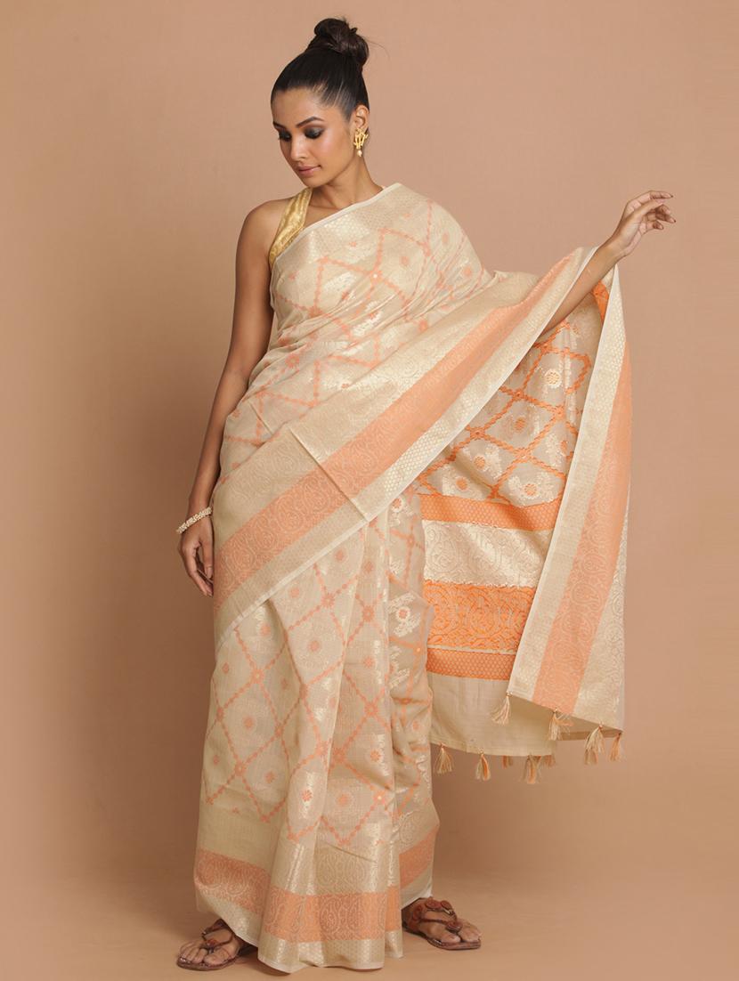 women self design bordered saree with blouse - 21185540 - Zoom Image - 0
