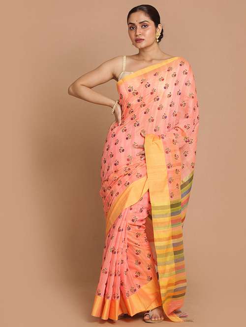 women floral bordered saree with blouse - 21185543 - Standard Image - 0