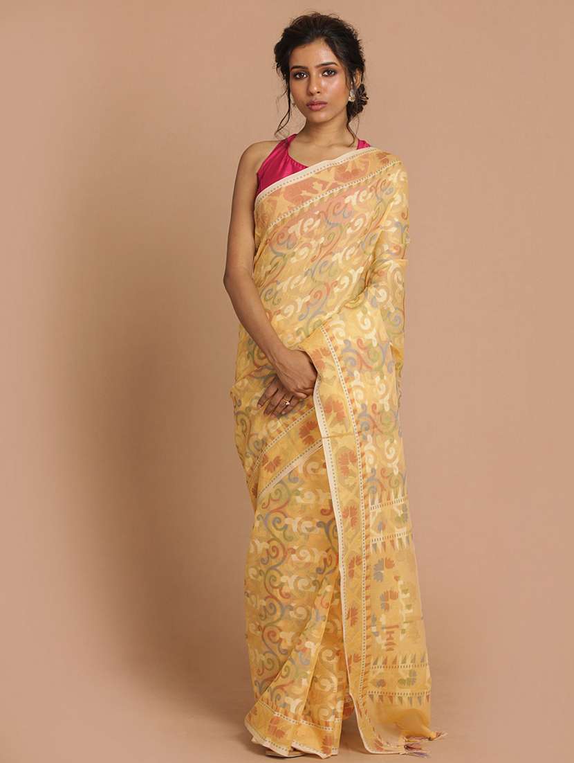 women self design handloom saree with blouse - 21185586 -  Zoom Image - 0