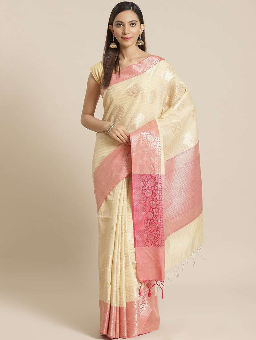 women self design bordered saree with blouse - 21185624 - Zoom Image - 0