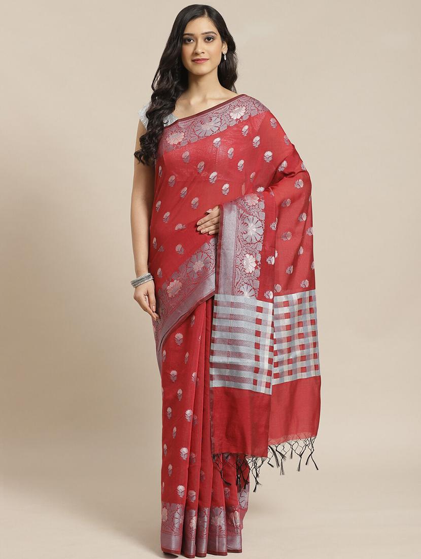 women self design banarasi saree with blouse - 21185673 - Zoom Image - 0