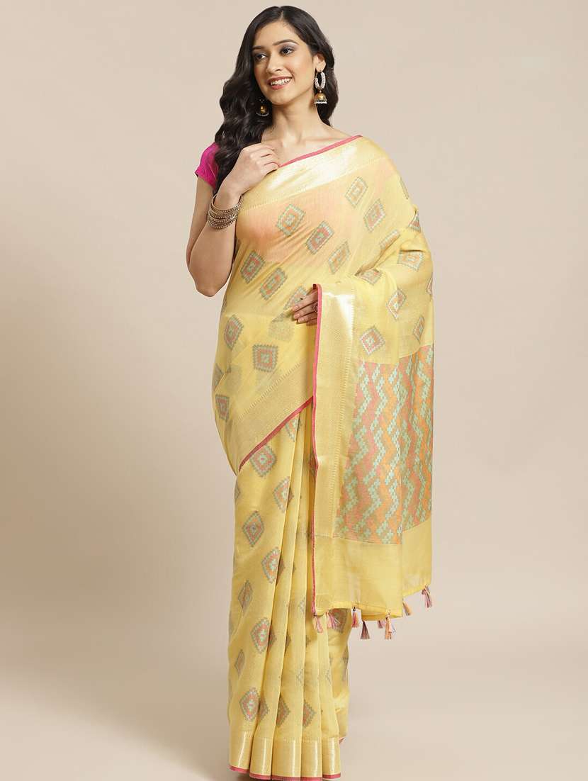 women self design bordered saree with blouse - 21185743 - Zoom Image - 0