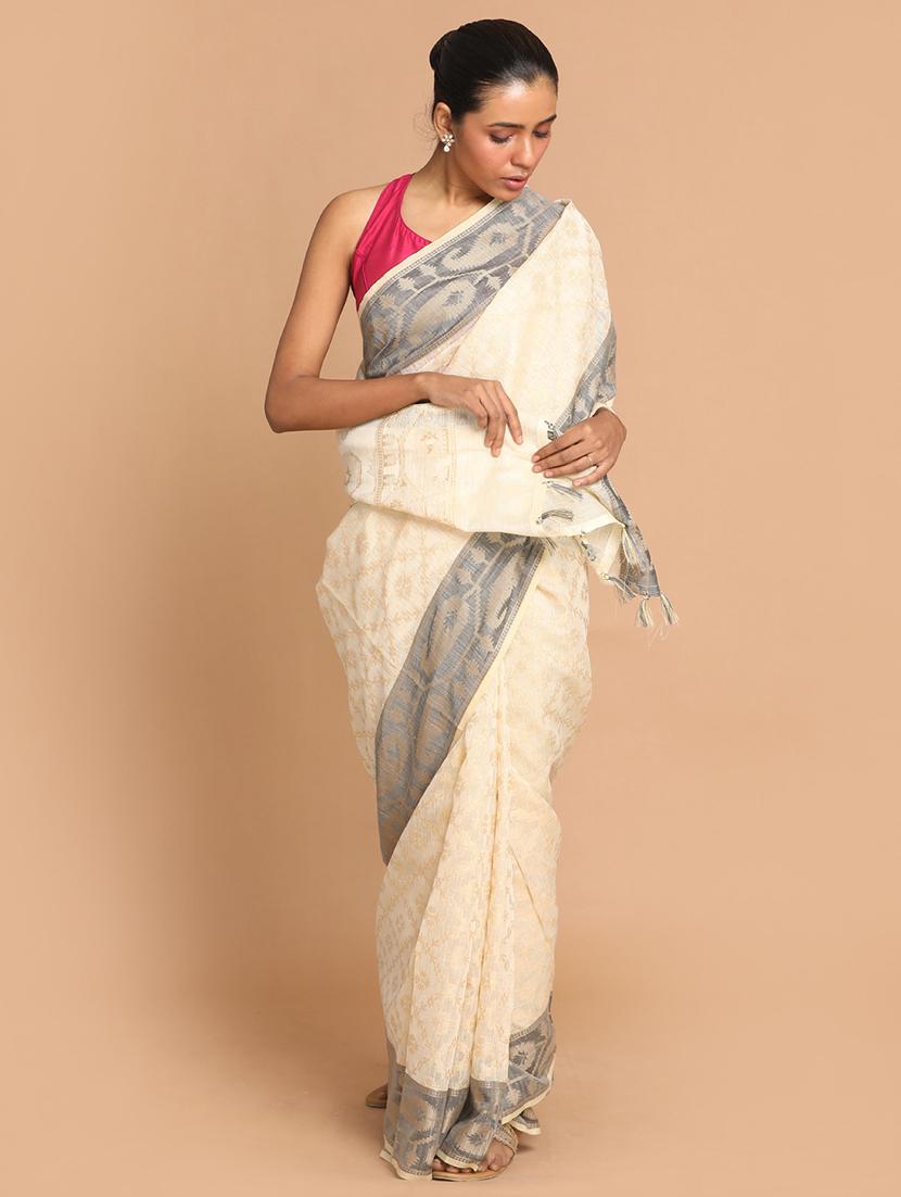 women self design bordered saree - 21185886 - Zoom Image - 0