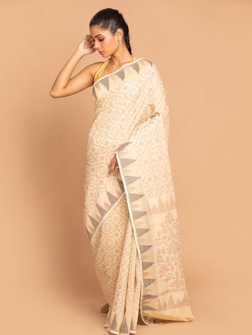 women self design handloom saree with blouse - 21185921 - Zoom Image - 0