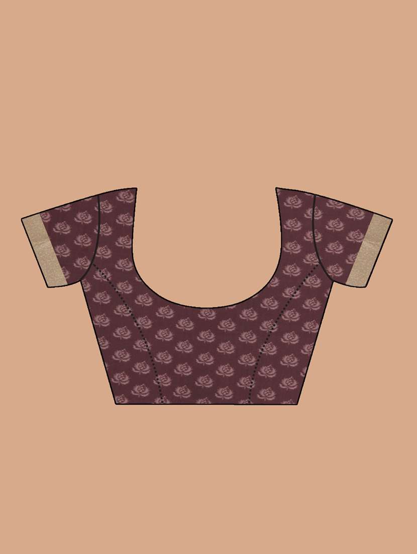 women printed saree with blouse - 21185950 -  Standard Image - 3