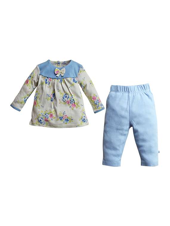girls round neck printed full length set - 21186912 - Zoom Image - 0