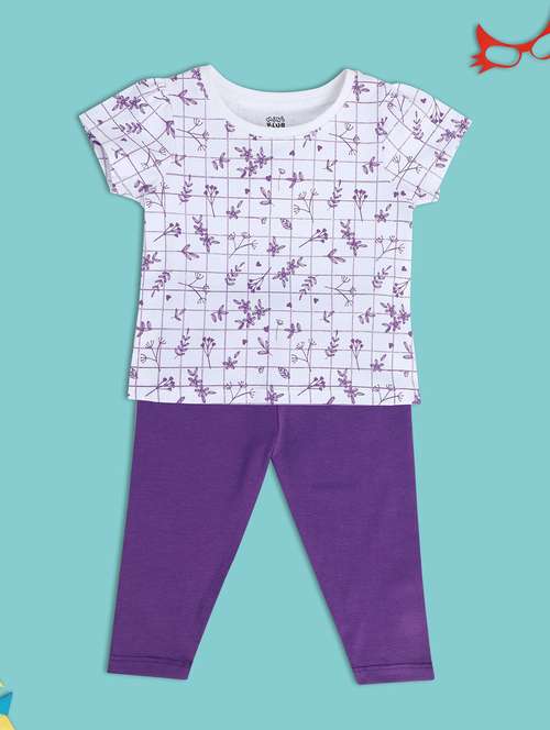 kids printed full length twin set - 21186995 - Standard Image - 0