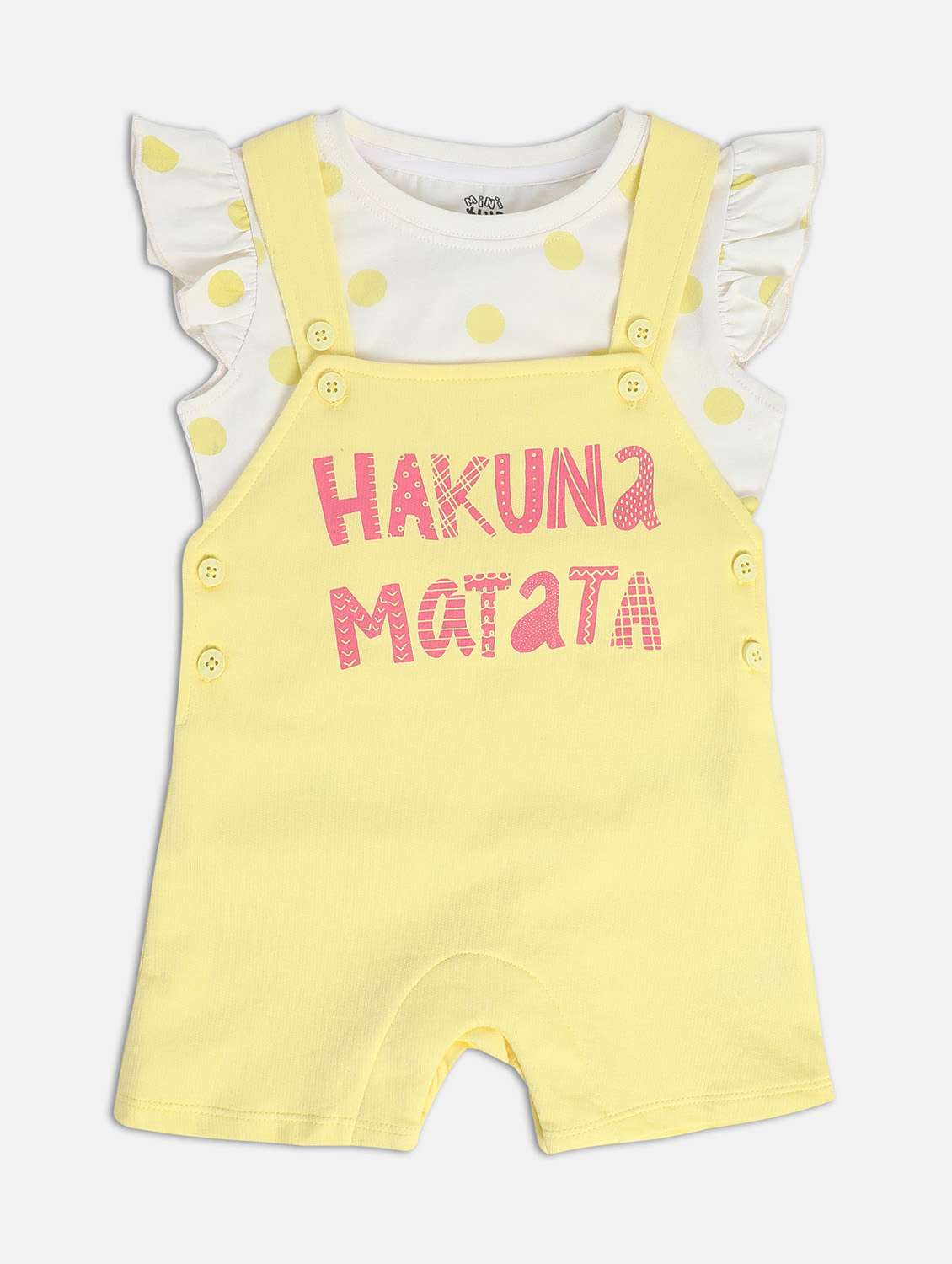 kids cotton dungaree twin set