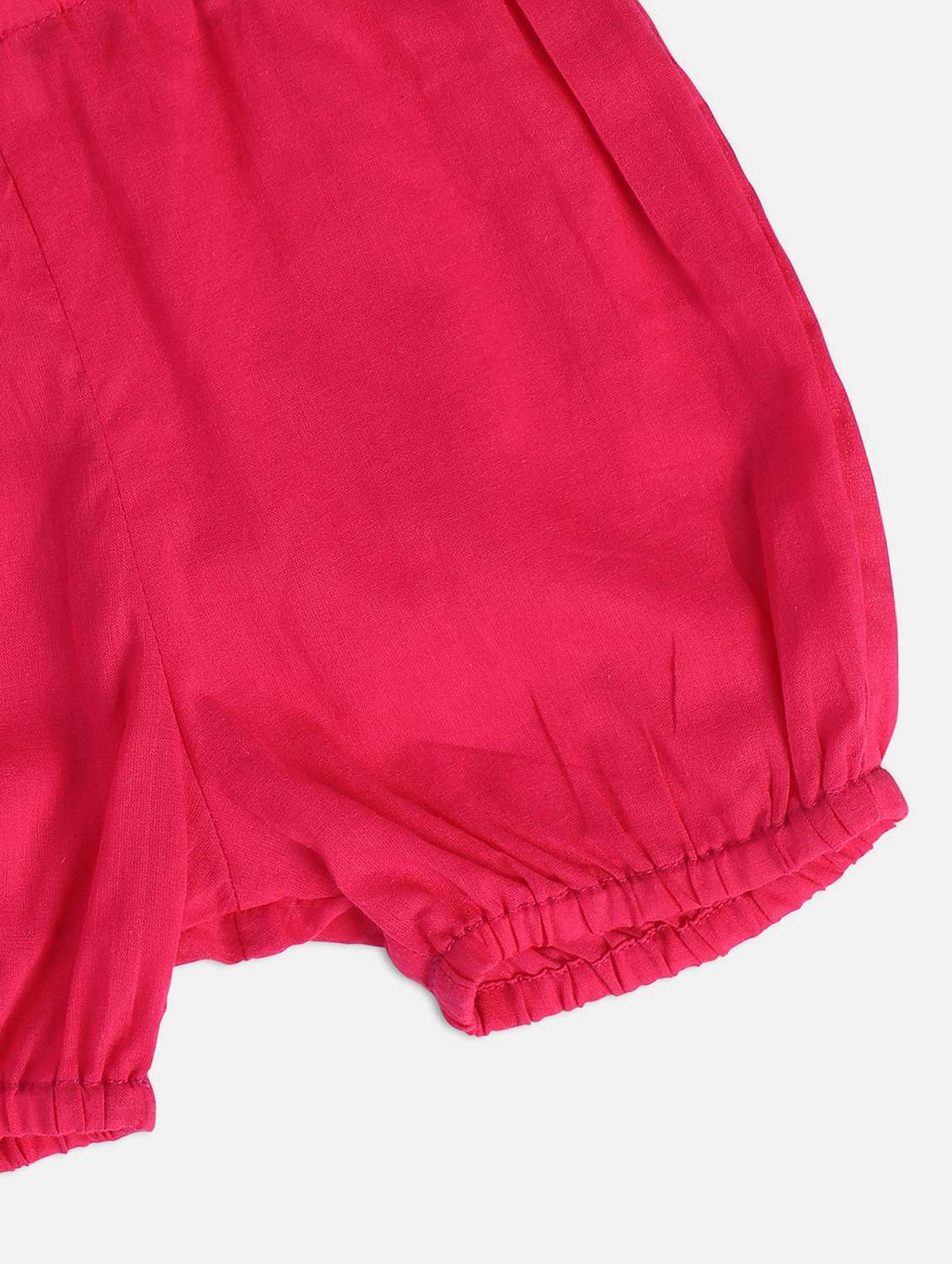 red cotton blend frock with bloomer - 21187022 -  Standard Image - 3