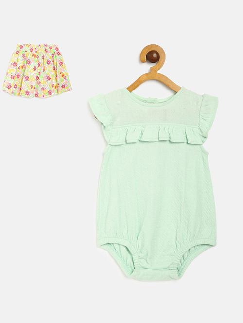 green cotton twin set - 21187103 - Standard Image - 0