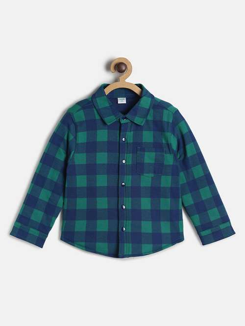 kids checkered cotton blend shirt - 21187981 -  Standard Image - 0