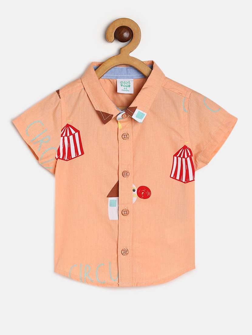 boys printed cotton blend shirt