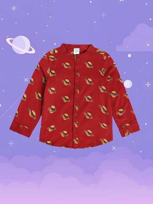 kids printed cotton blend shirt - 21188288 -  Standard Image - 0