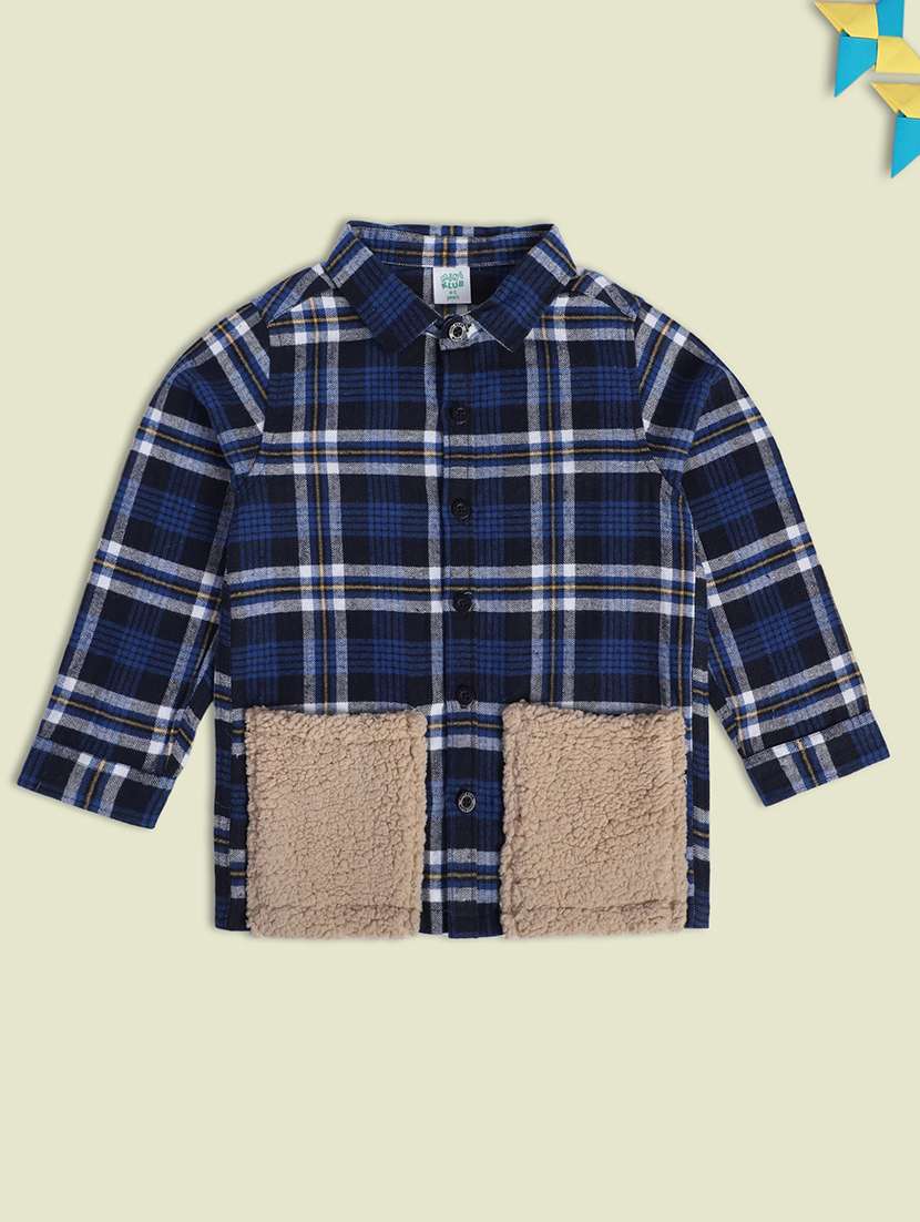 boys checkered long sleeve shackets - 21188295 -  Zoom Image - 0