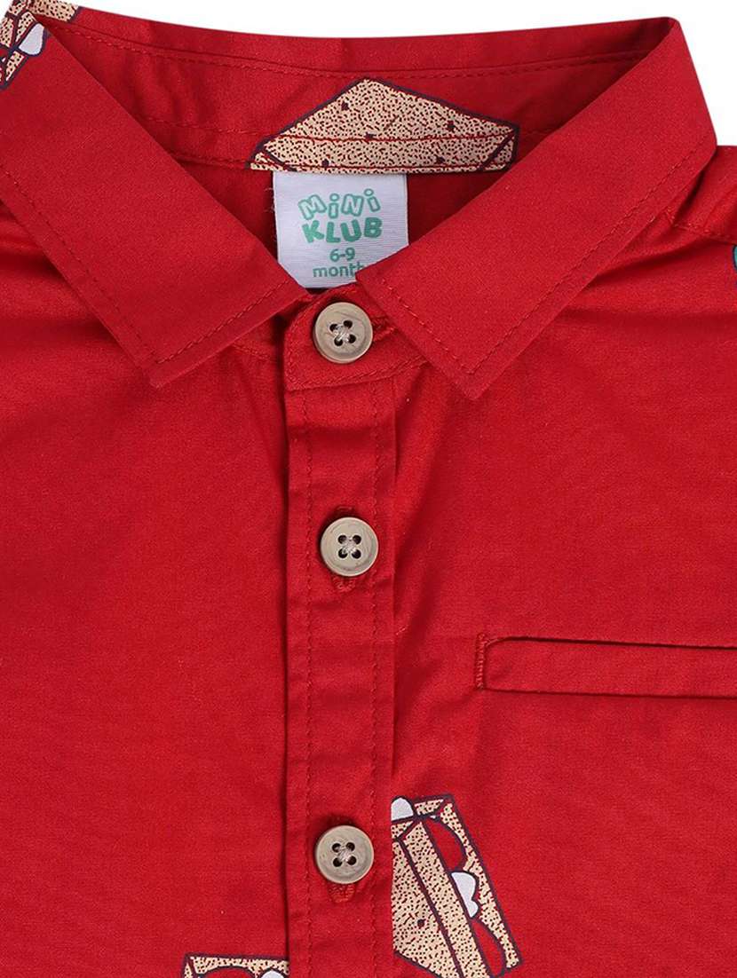 red cotton shirt - 21188308 - Standard Image - 3