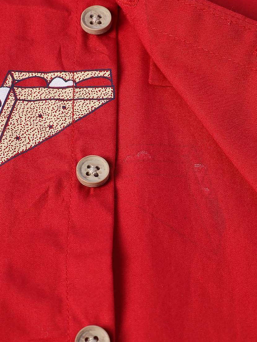 red cotton shirt - 21188308 - Standard Image - 5