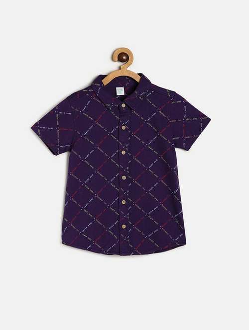 kids printed cotton blend shirt - 21188315 -  Standard Image - 0