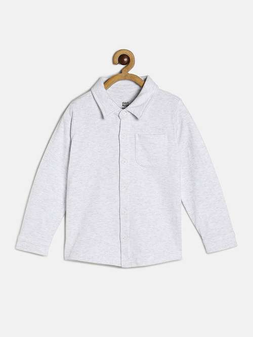 white printed cotton shirt - 21188323 - Standard Image - 0