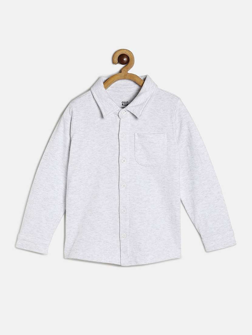 white printed cotton shirt - 21188323 - Zoom Image - 0