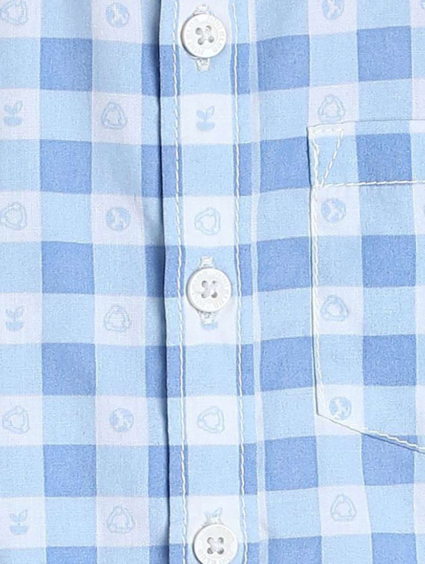 kids checkered cotton blend shirt - 21188327 - Standard Image - 3