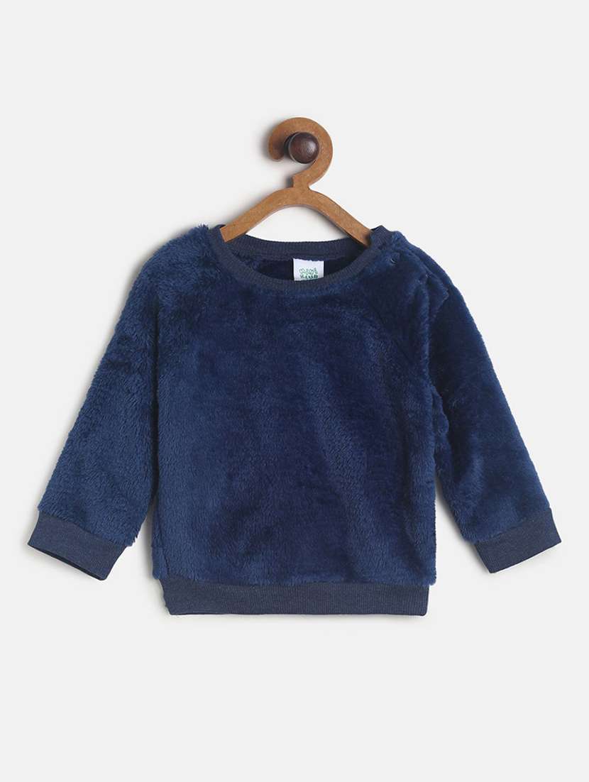 solid navy blue cotton sweatshirt - 21188388 - Zoom Image - 0