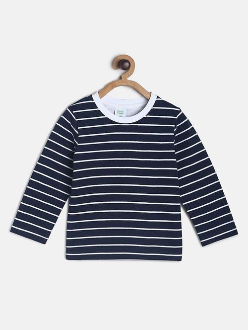 kids round neck stripes printed t-shirt - 21188693 -  Standard Image - 0