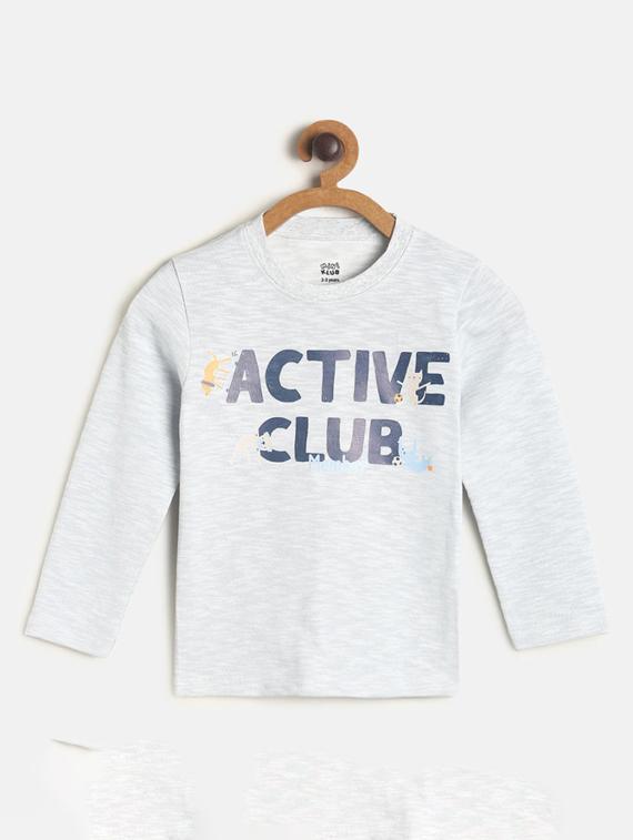 kids round neck printed t-shirt - 21188701 -  Zoom Image - 0