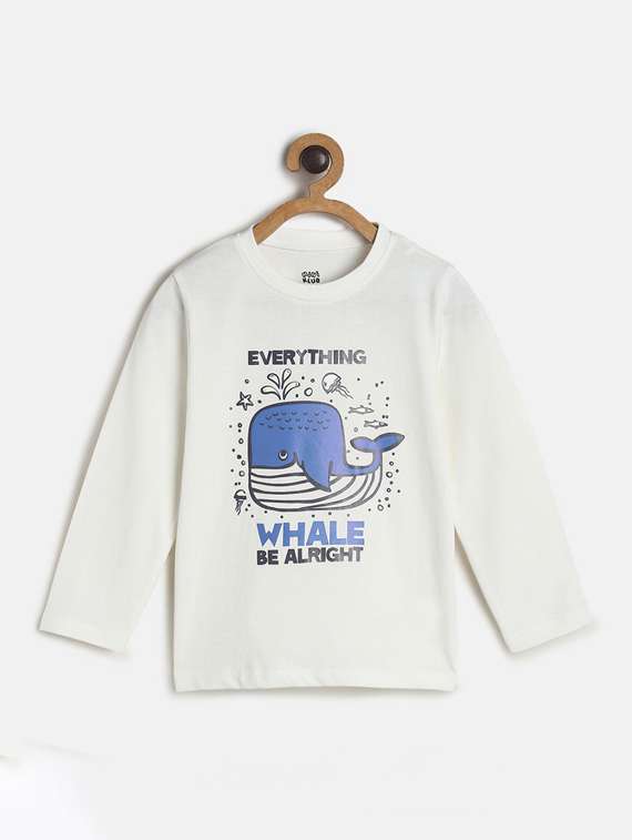 kids round neck printed t-shirt - 21188704 - Zoom Image - 0