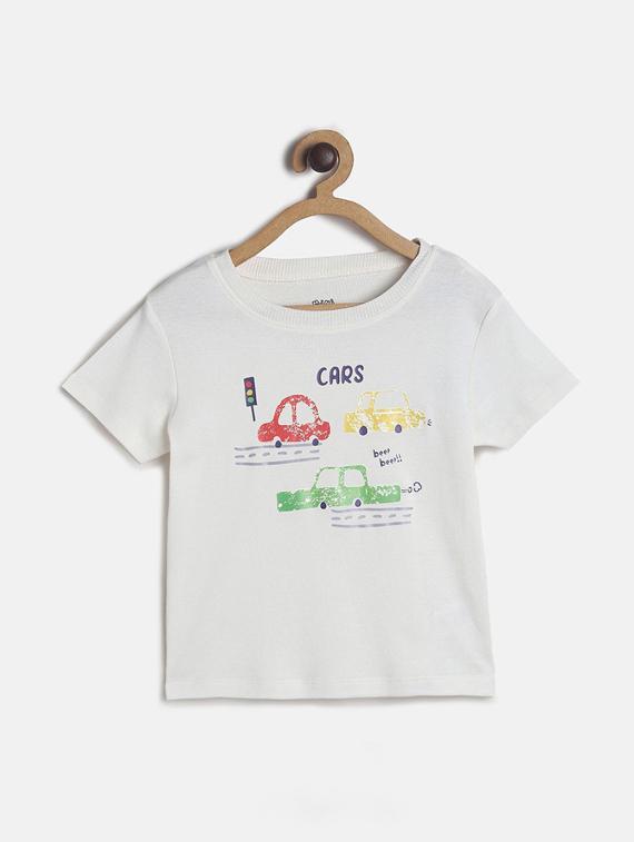 kids round neck printed t-shirt - 21188713 -  Zoom Image - 0