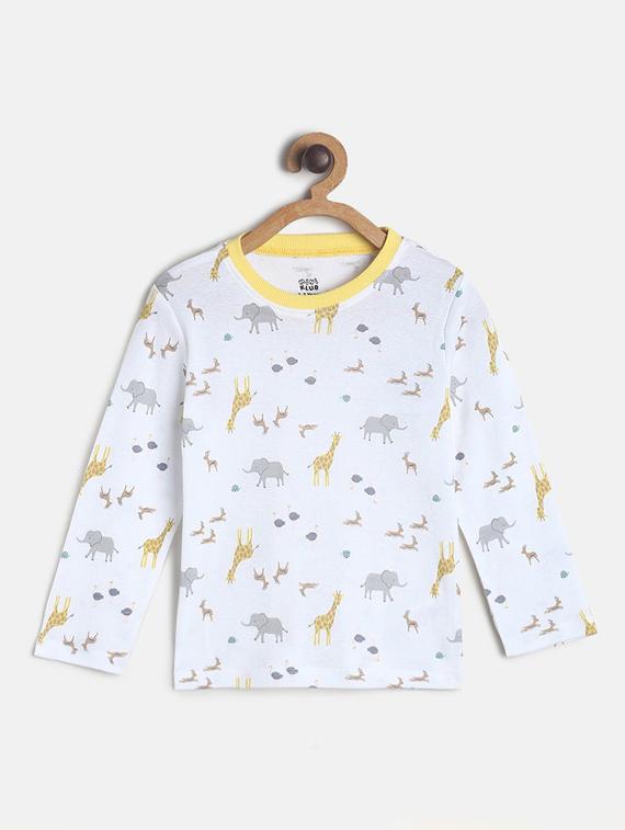 kids round neck printed t-shirt - 21188717 - Zoom Image - 0