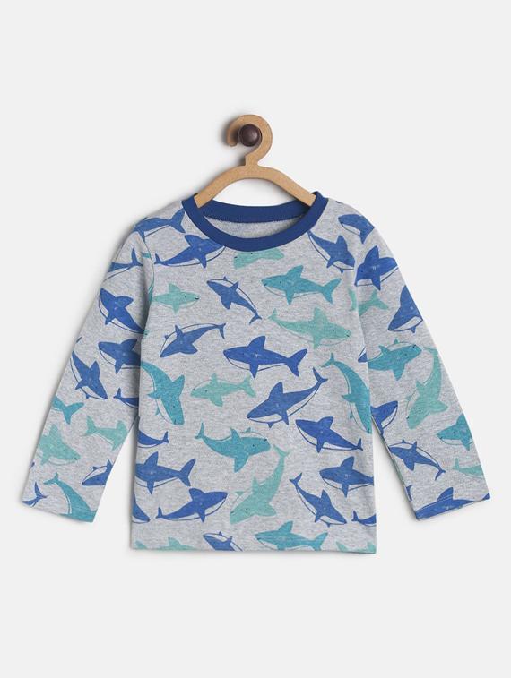 kids round neck printed t-shirt - 21188726 - Zoom Image - 0