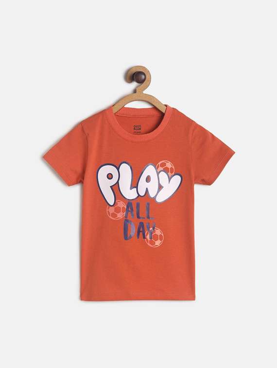 kids round neck printed t-shirt - 21188729 -  Zoom Image - 0