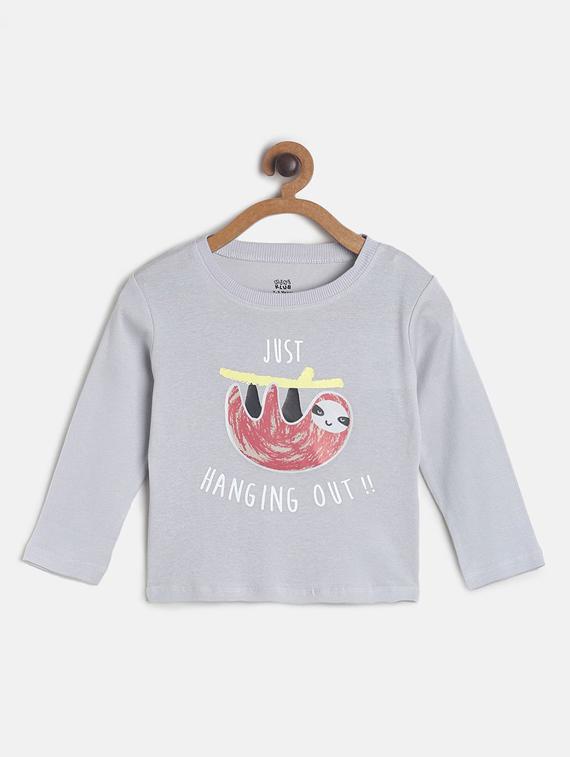 kids round neck printed t-shirt - 21188732 -  Zoom Image - 0