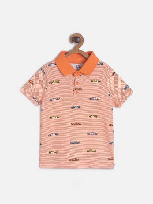 kids polo neck printed t-shirt - 21188803 - Standard Image - 0