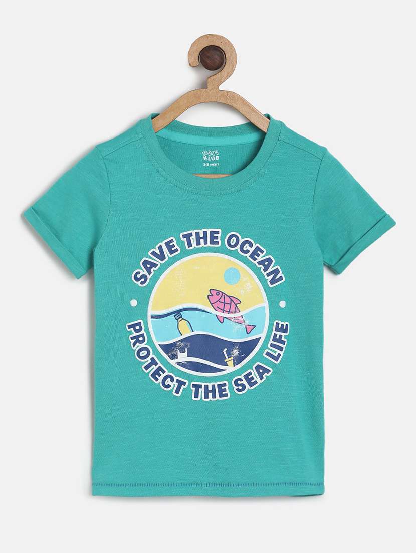 kids round neck printed t-shirt - 21188815 -  Zoom Image - 0