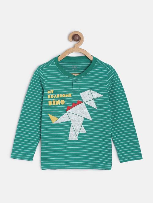 kids henley neck printed t-shirt - 21188882 -  Standard Image - 0