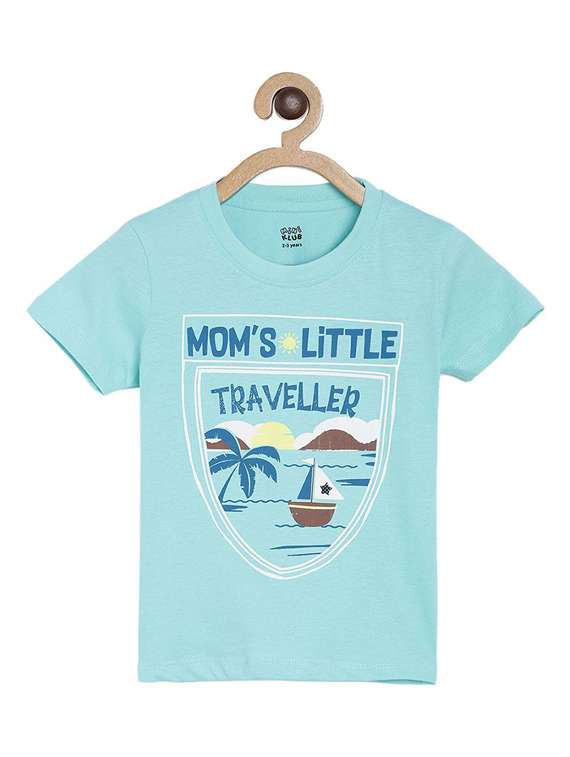 kids round neck printed t-shirt - 21188940 -  Zoom Image - 0