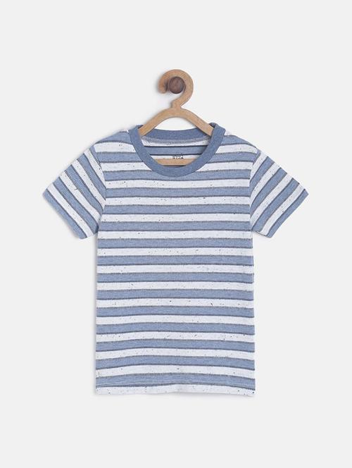 kids round neck stripes printed t-shirt - 21188980 - Standard Image - 0