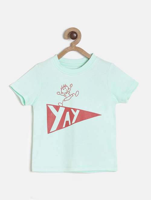 kids round neck typographic printed t-shirt - 21189016 -  Standard Image - 0