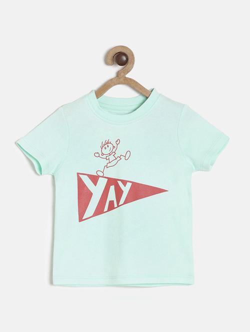 kids round neck typographic printed t-shirt - 21189019 - Standard Image - 0