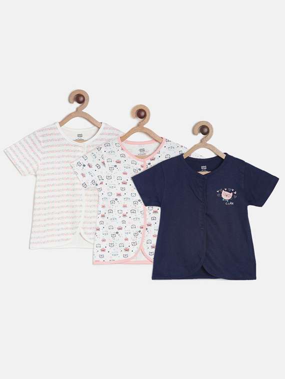 kids round neck combos t-shirts - 21189050 -  Zoom Image - 0