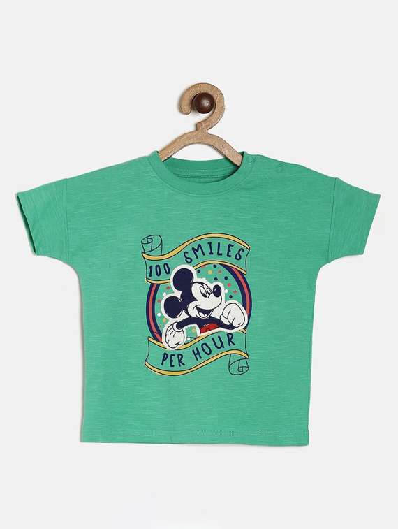 kids round neck printed t-shirt - 21189067 -  Zoom Image - 0